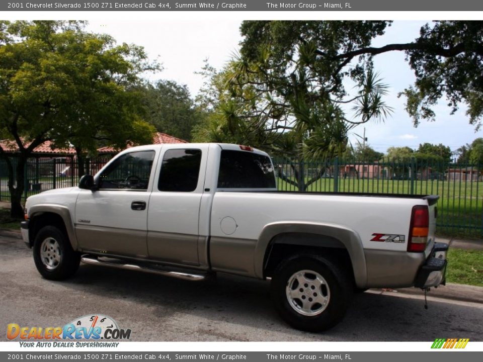 2001 Chevrolet Silverado 1500 Z71 Extended Cab 4x4 Summit White / Graphite Photo #5