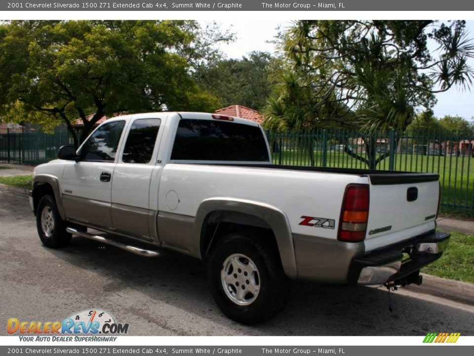 2001 Chevrolet Silverado 1500 Z71 Extended Cab 4x4 Summit White / Graphite Photo #6