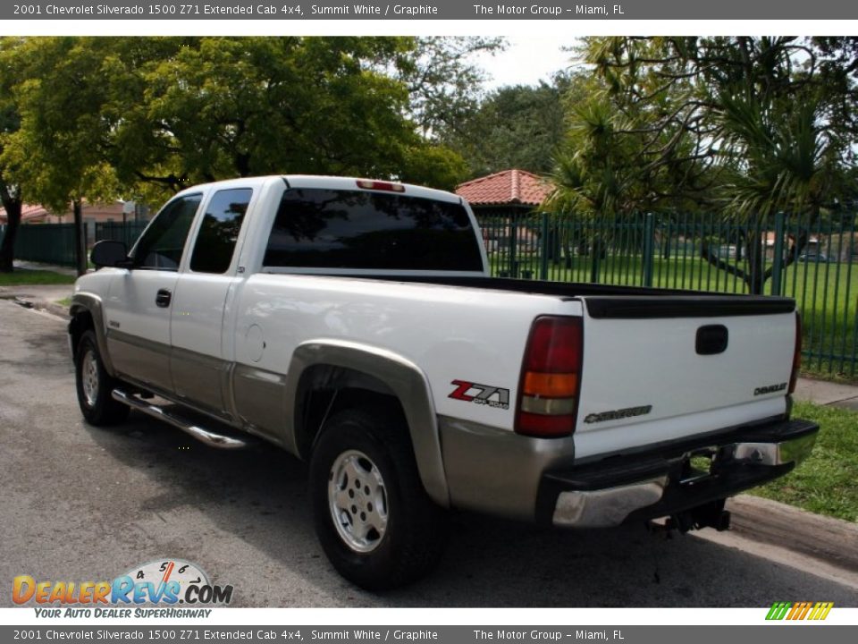 2001 Chevrolet Silverado 1500 Z71 Extended Cab 4x4 Summit White / Graphite Photo #7