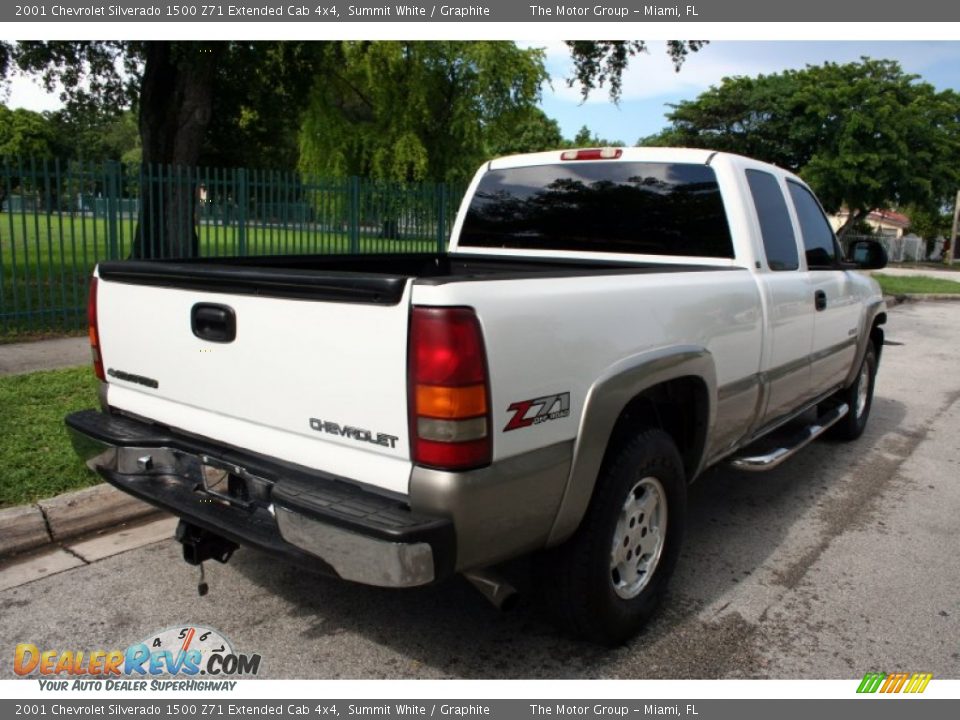 2001 Chevrolet Silverado 1500 Z71 Extended Cab 4x4 Summit White / Graphite Photo #9