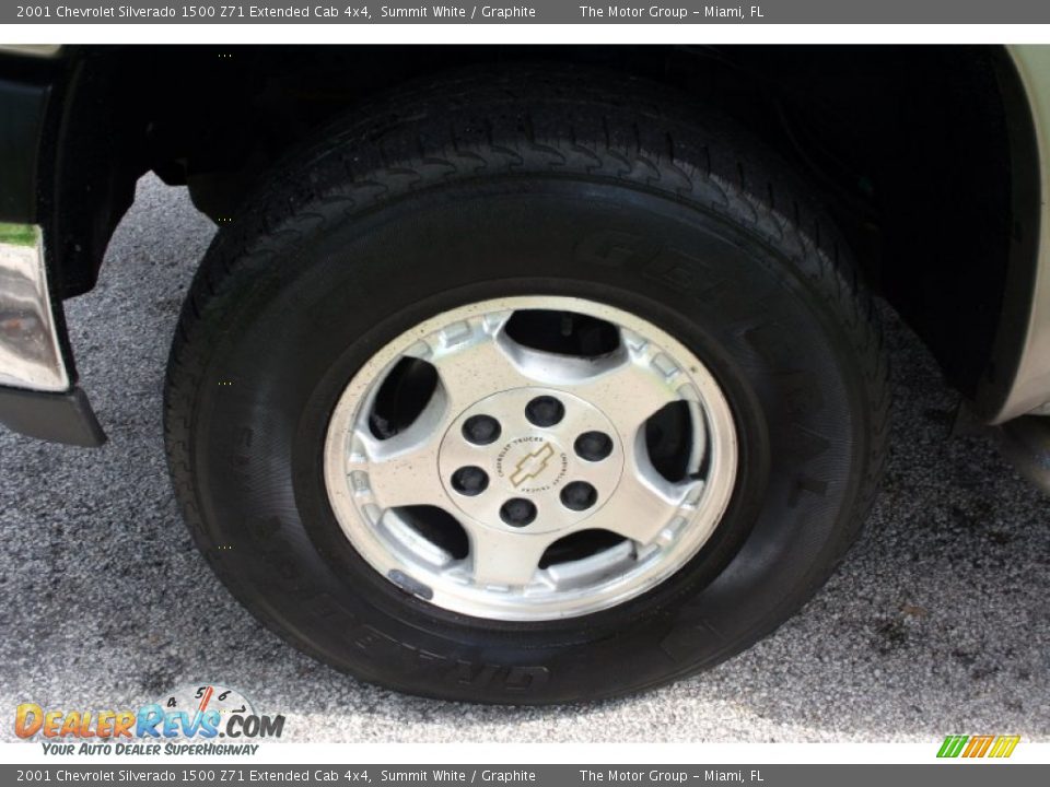 2001 Chevrolet Silverado 1500 Z71 Extended Cab 4x4 Summit White / Graphite Photo #21