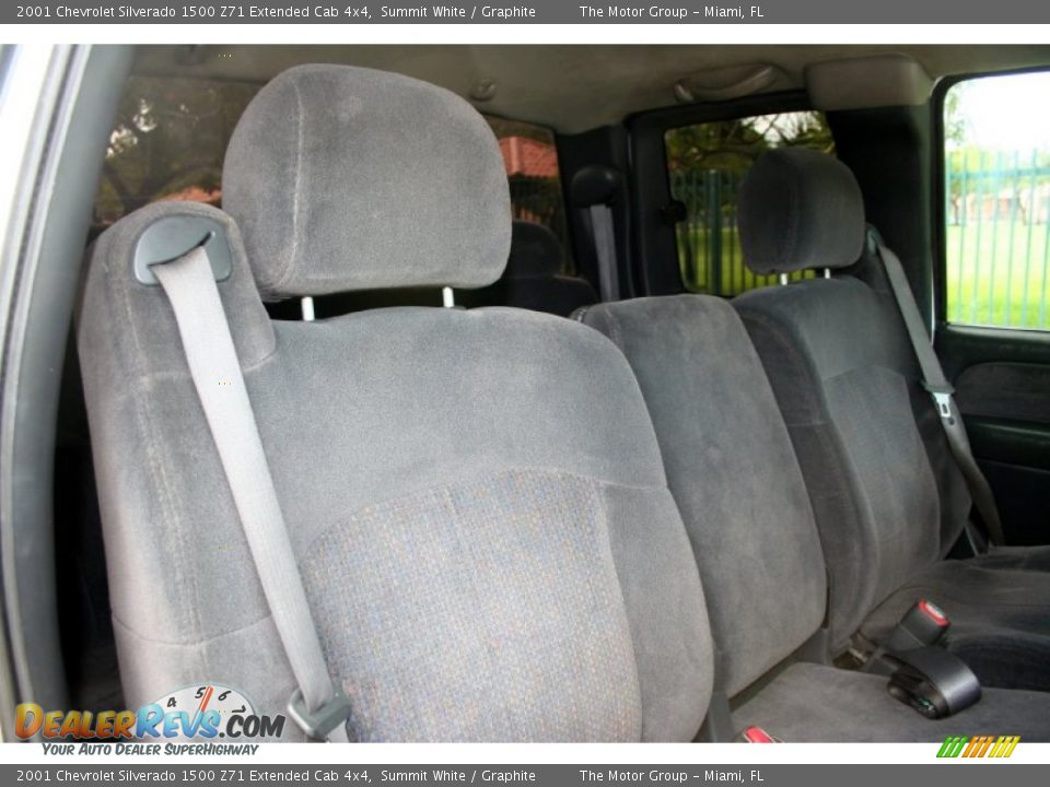 2001 Chevrolet Silverado 1500 Z71 Extended Cab 4x4 Summit White / Graphite Photo #36