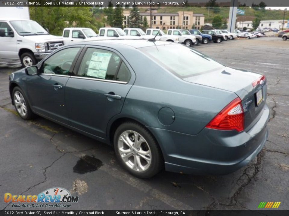 2012 Ford Fusion SE Steel Blue Metallic / Charcoal Black Photo #4