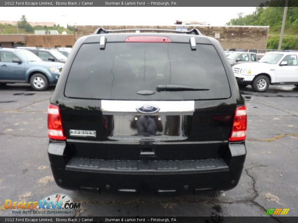 2012 Ford Escape Limited Ebony Black / Camel Photo #3