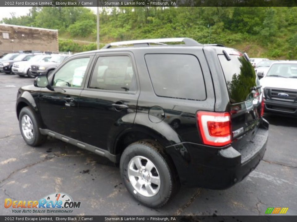 2012 Ford Escape Limited Ebony Black / Camel Photo #4
