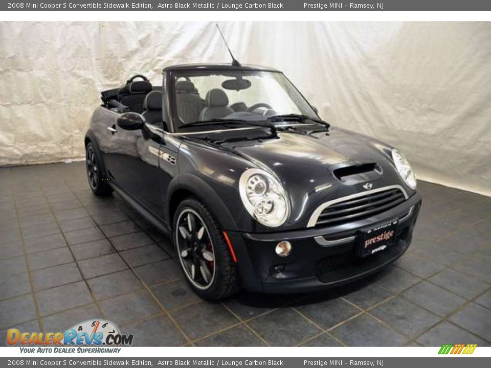 2008 Mini Cooper S Convertible Sidewalk Edition Astro Black Metallic / Lounge Carbon Black Photo #13