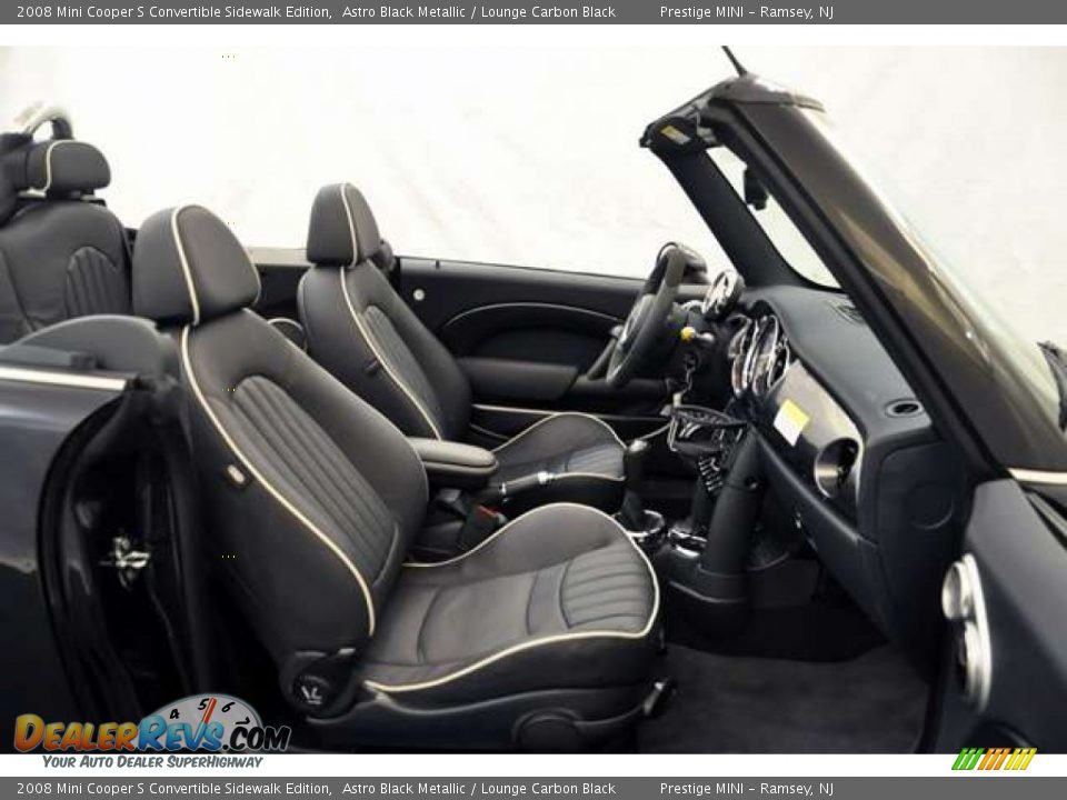 2008 Mini Cooper S Convertible Sidewalk Edition Astro Black Metallic / Lounge Carbon Black Photo #24