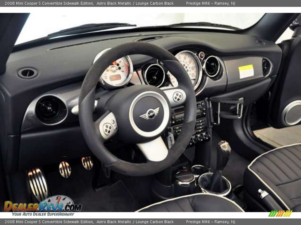 2008 Mini Cooper S Convertible Sidewalk Edition Astro Black Metallic / Lounge Carbon Black Photo #25