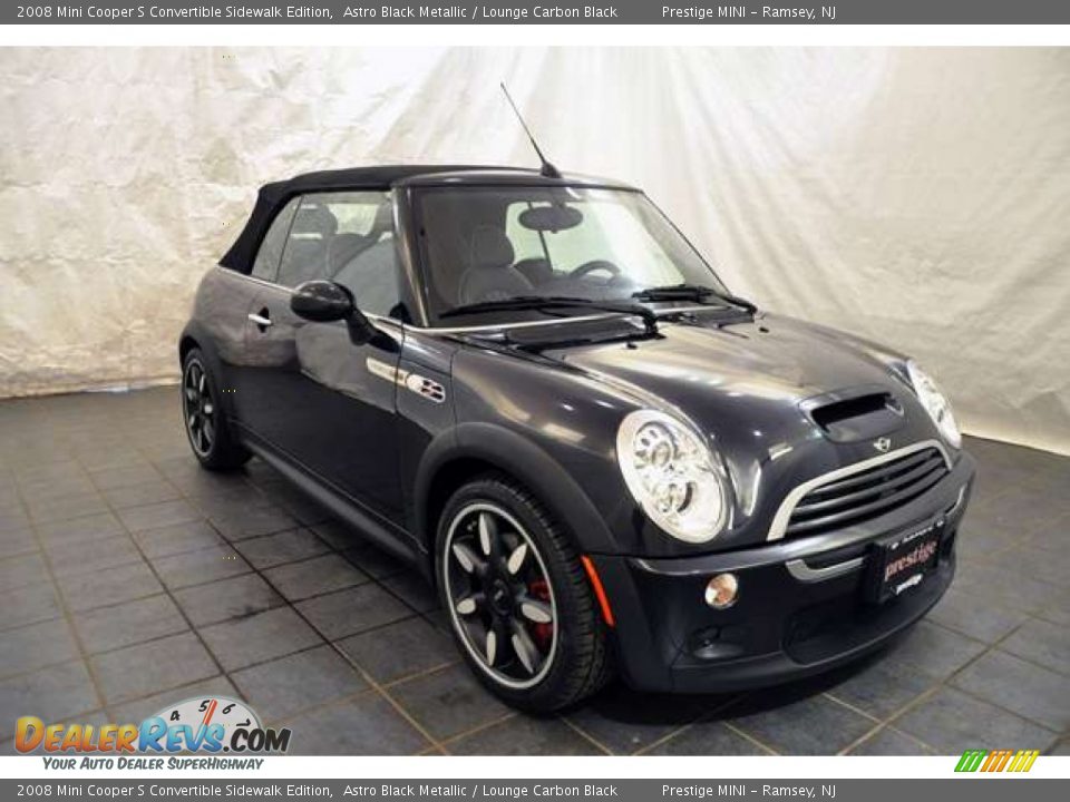 2008 Mini Cooper S Convertible Sidewalk Edition Astro Black Metallic / Lounge Carbon Black Photo #34