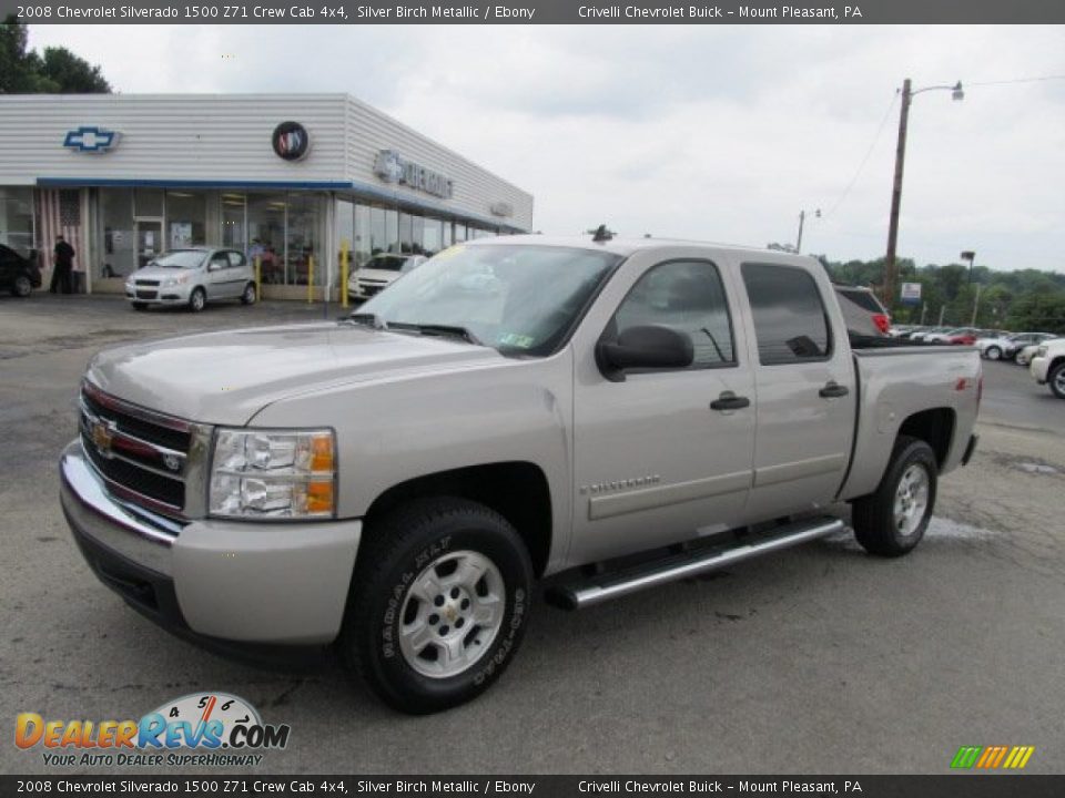 2008 Chevrolet Silverado 1500 Z71 Crew Cab 4x4 Silver Birch Metallic / Ebony Photo #1