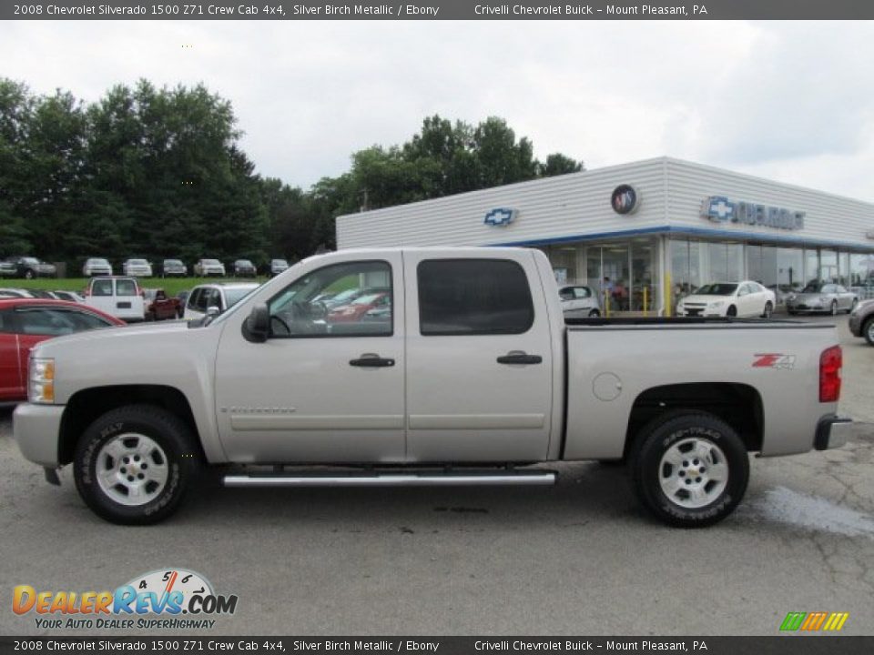 2008 Chevrolet Silverado 1500 Z71 Crew Cab 4x4 Silver Birch Metallic / Ebony Photo #2