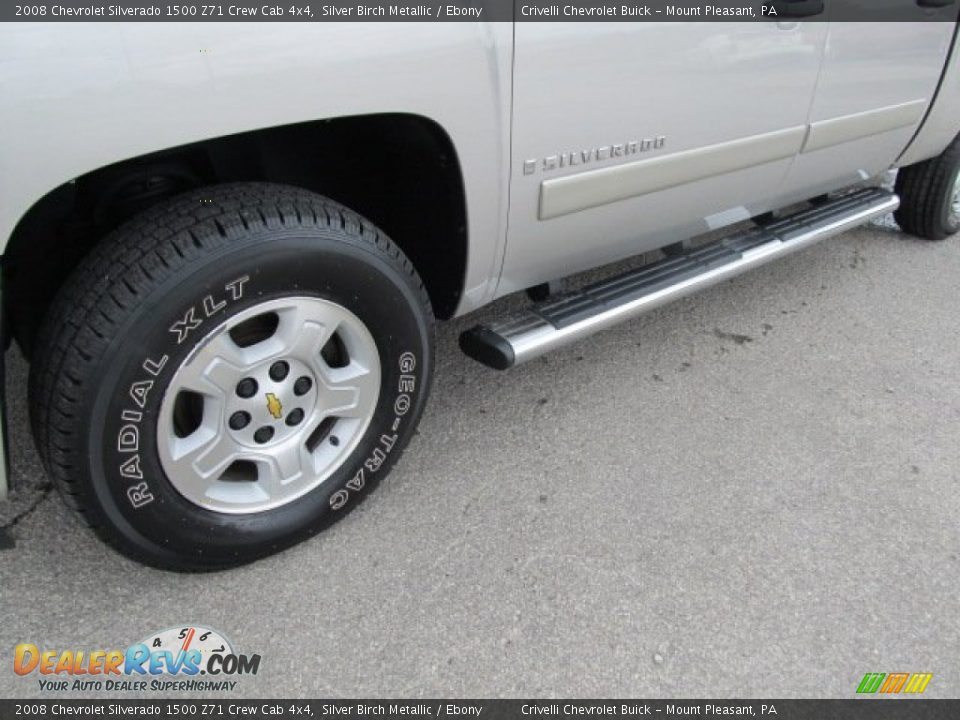 2008 Chevrolet Silverado 1500 Z71 Crew Cab 4x4 Silver Birch Metallic / Ebony Photo #3