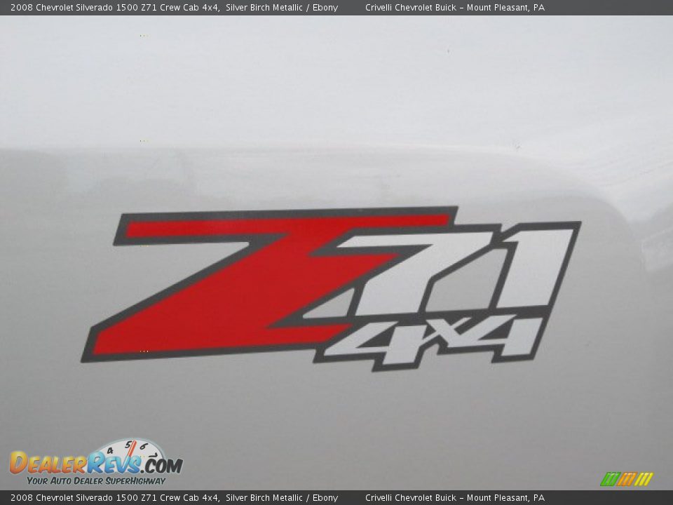 2008 Chevrolet Silverado 1500 Z71 Crew Cab 4x4 Silver Birch Metallic / Ebony Photo #4
