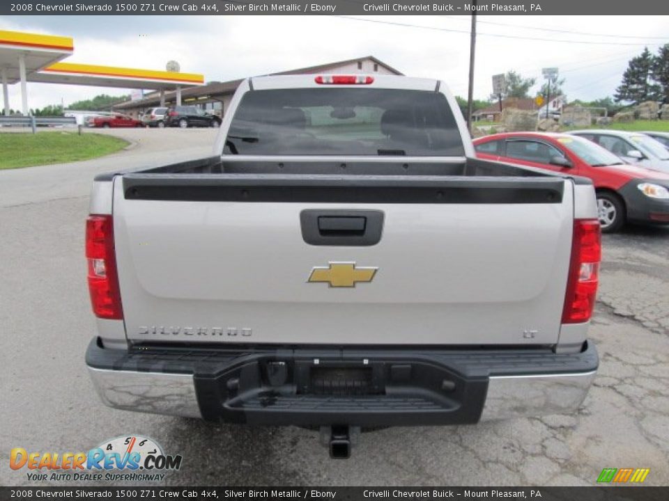 2008 Chevrolet Silverado 1500 Z71 Crew Cab 4x4 Silver Birch Metallic / Ebony Photo #6