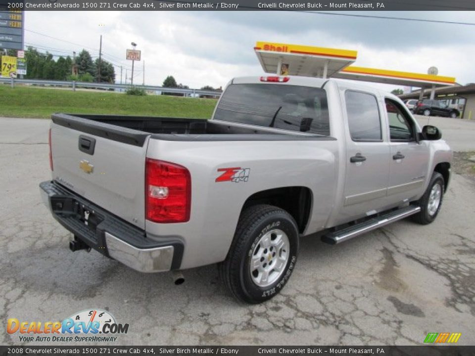 2008 Chevrolet Silverado 1500 Z71 Crew Cab 4x4 Silver Birch Metallic / Ebony Photo #9