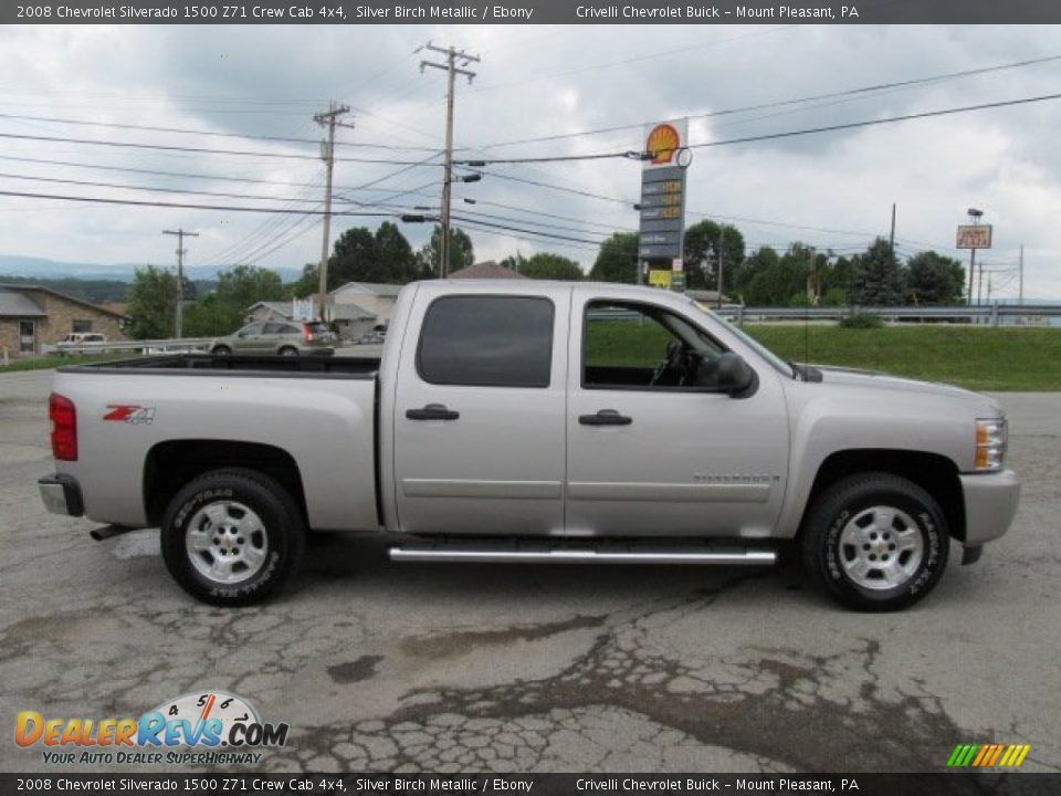 2008 Chevrolet Silverado 1500 Z71 Crew Cab 4x4 Silver Birch Metallic / Ebony Photo #10