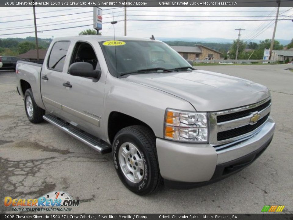 2008 Chevrolet Silverado 1500 Z71 Crew Cab 4x4 Silver Birch Metallic / Ebony Photo #11