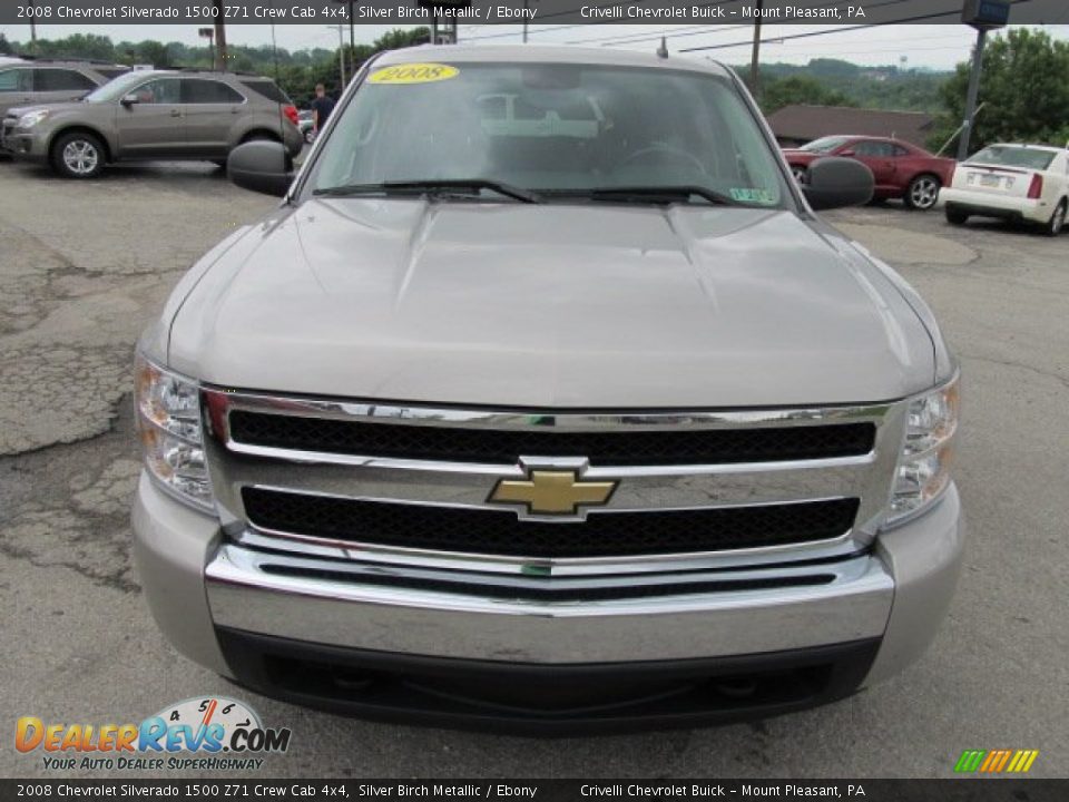 2008 Chevrolet Silverado 1500 Z71 Crew Cab 4x4 Silver Birch Metallic / Ebony Photo #12
