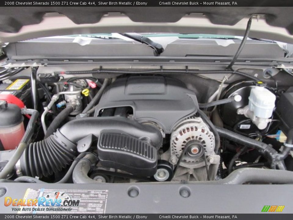 2008 Chevrolet Silverado 1500 Z71 Crew Cab 4x4 Silver Birch Metallic / Ebony Photo #13