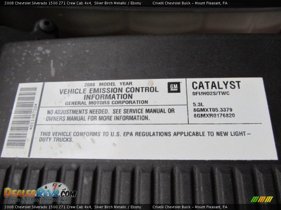 2008 Chevrolet Silverado 1500 Z71 Crew Cab 4x4 Silver Birch Metallic / Ebony Photo #14