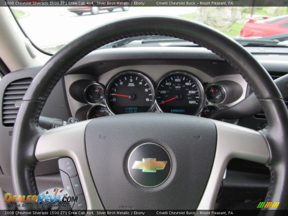 2008 Chevrolet Silverado 1500 Z71 Crew Cab 4x4 Silver Birch Metallic / Ebony Photo #19
