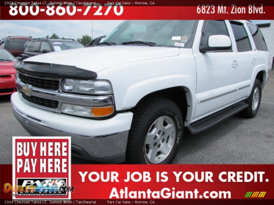 2004 Chevrolet Tahoe LT Summit White / Tan/Neutral Photo #1
