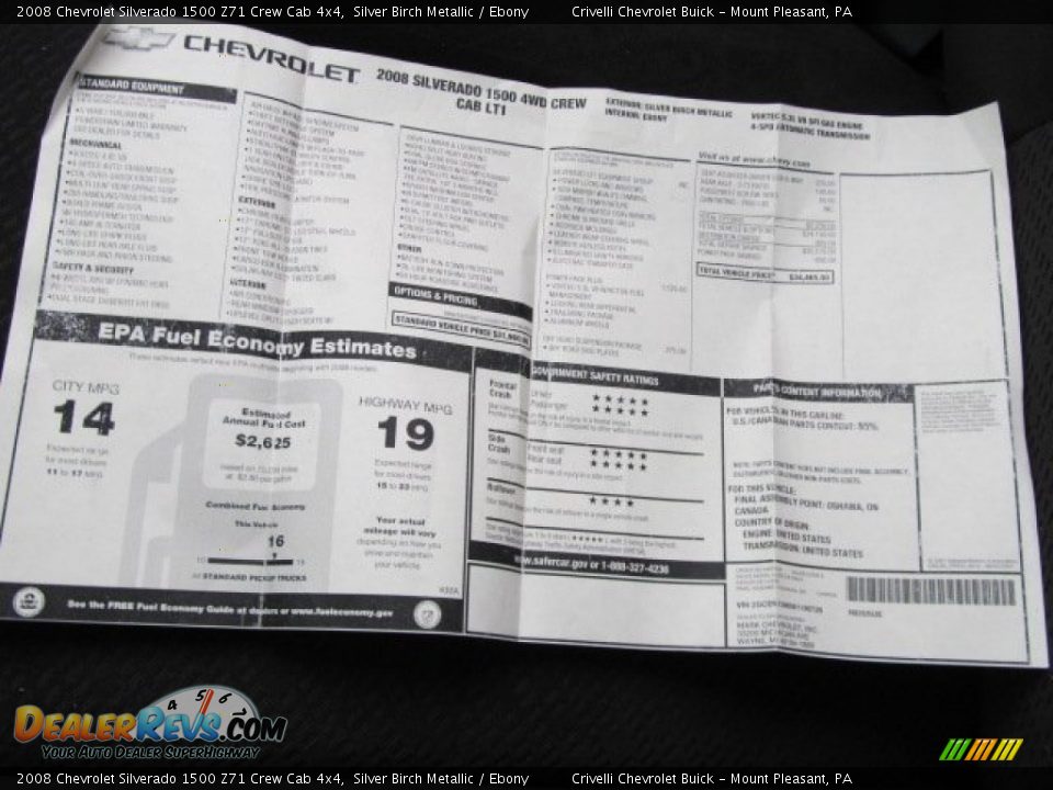 2008 Chevrolet Silverado 1500 Z71 Crew Cab 4x4 Silver Birch Metallic / Ebony Photo #30