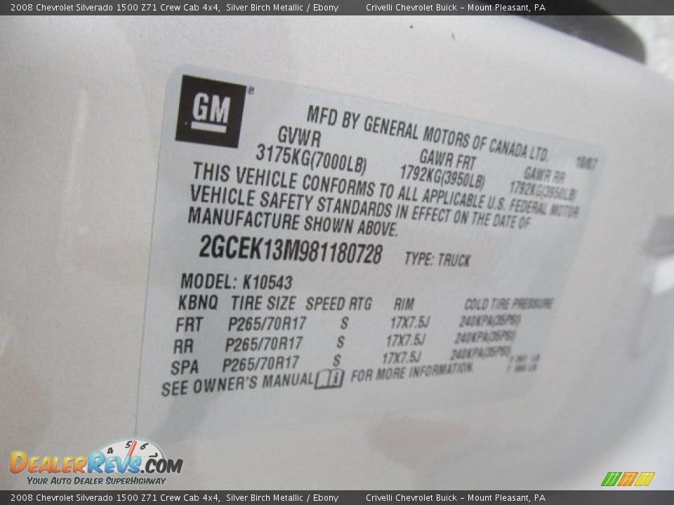 2008 Chevrolet Silverado 1500 Z71 Crew Cab 4x4 Silver Birch Metallic / Ebony Photo #32