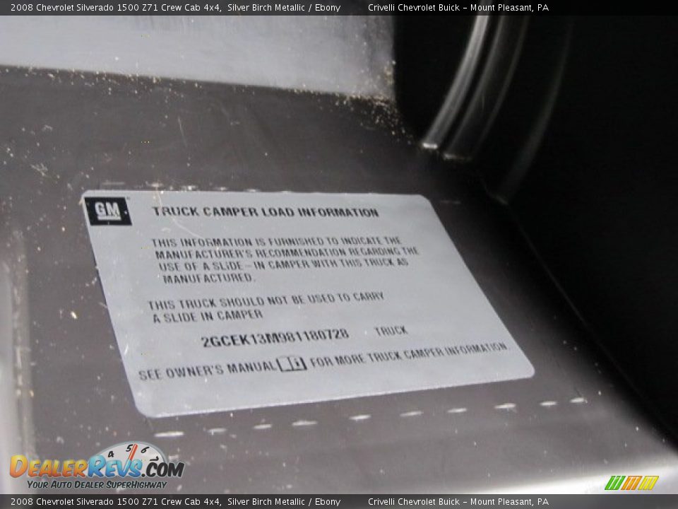 2008 Chevrolet Silverado 1500 Z71 Crew Cab 4x4 Silver Birch Metallic / Ebony Photo #34