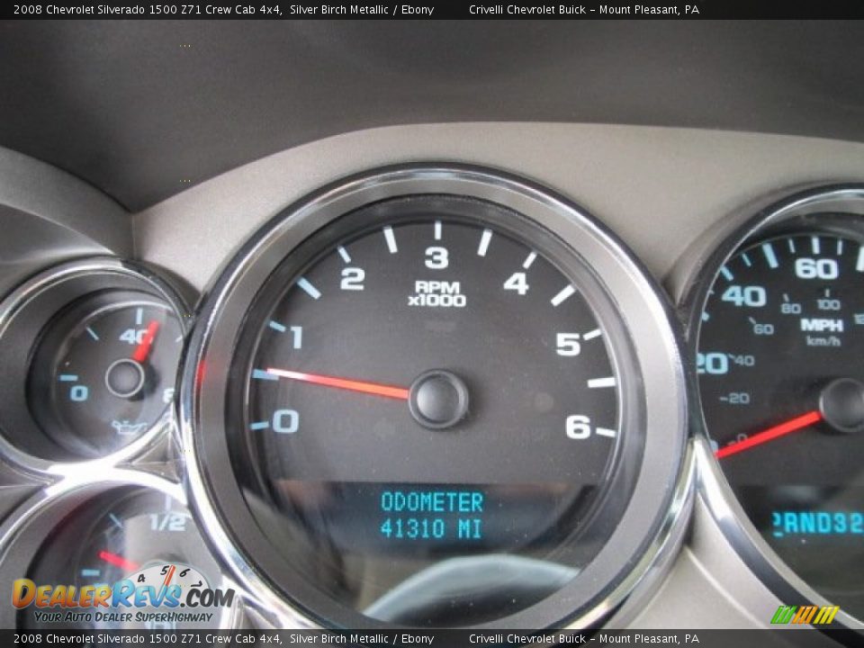 2008 Chevrolet Silverado 1500 Z71 Crew Cab 4x4 Silver Birch Metallic / Ebony Photo #35