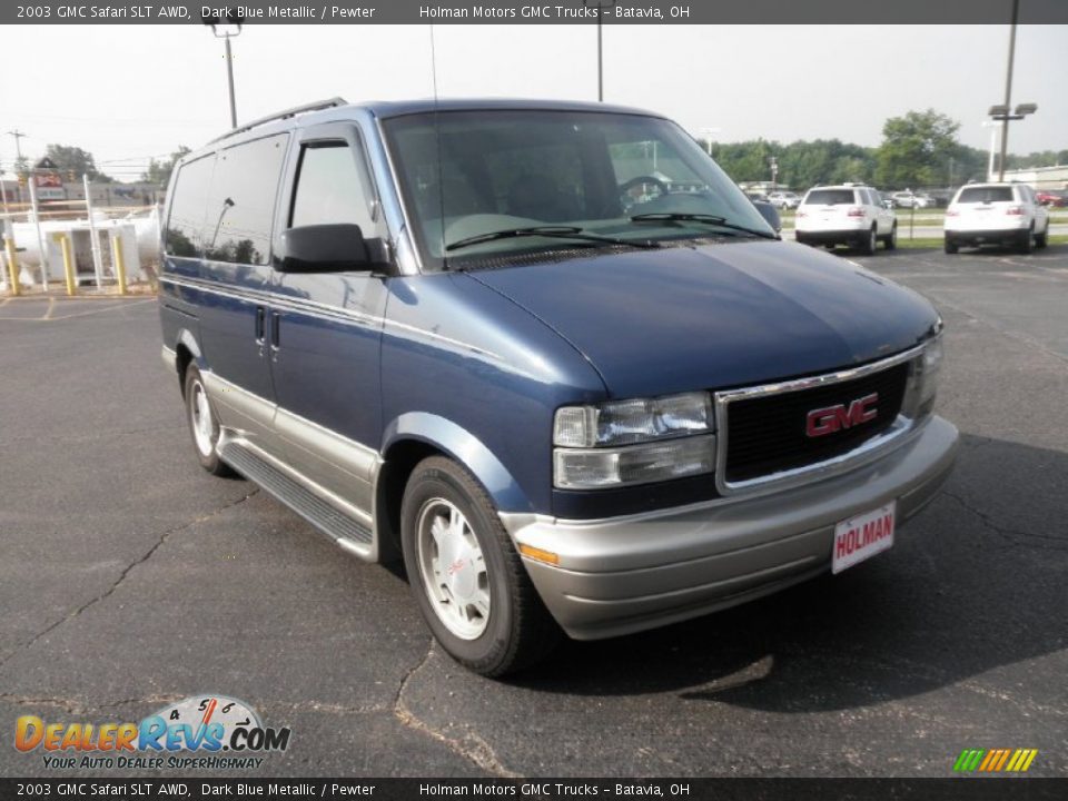 2003 GMC Safari SLT AWD Dark Blue Metallic / Pewter Photo #2