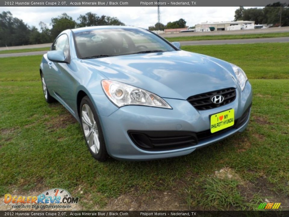2012 Hyundai Genesis Coupe 2.0T Acqua Minerale Blue / Black Cloth Photo #1