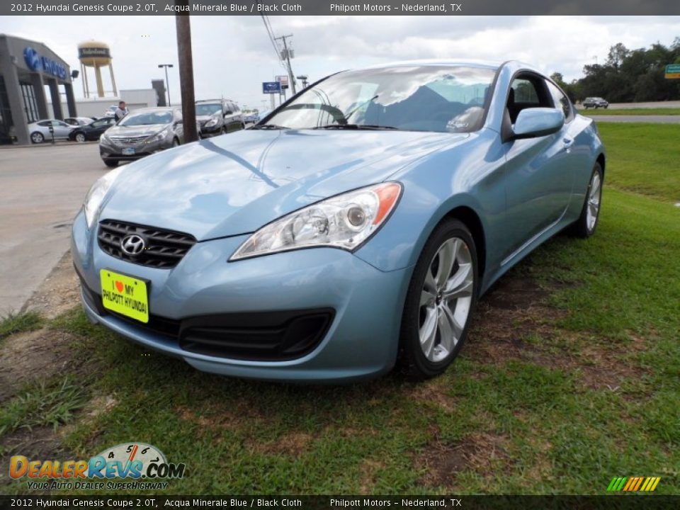 2012 Hyundai Genesis Coupe 2.0T Acqua Minerale Blue / Black Cloth Photo #7