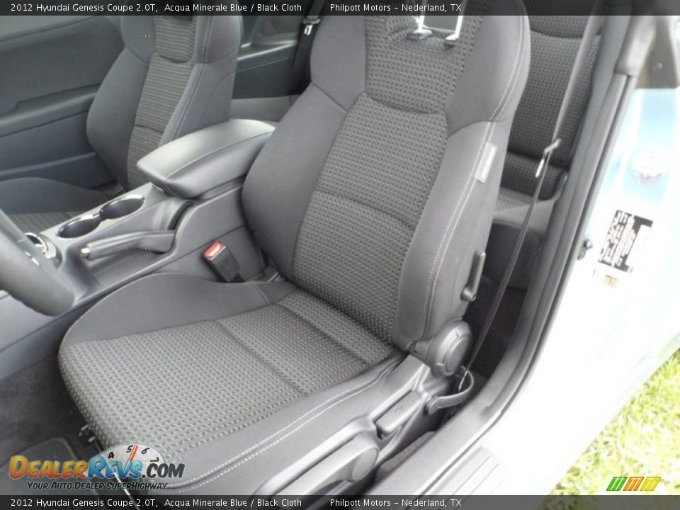 Black Cloth Interior - 2012 Hyundai Genesis Coupe 2.0T Photo #22