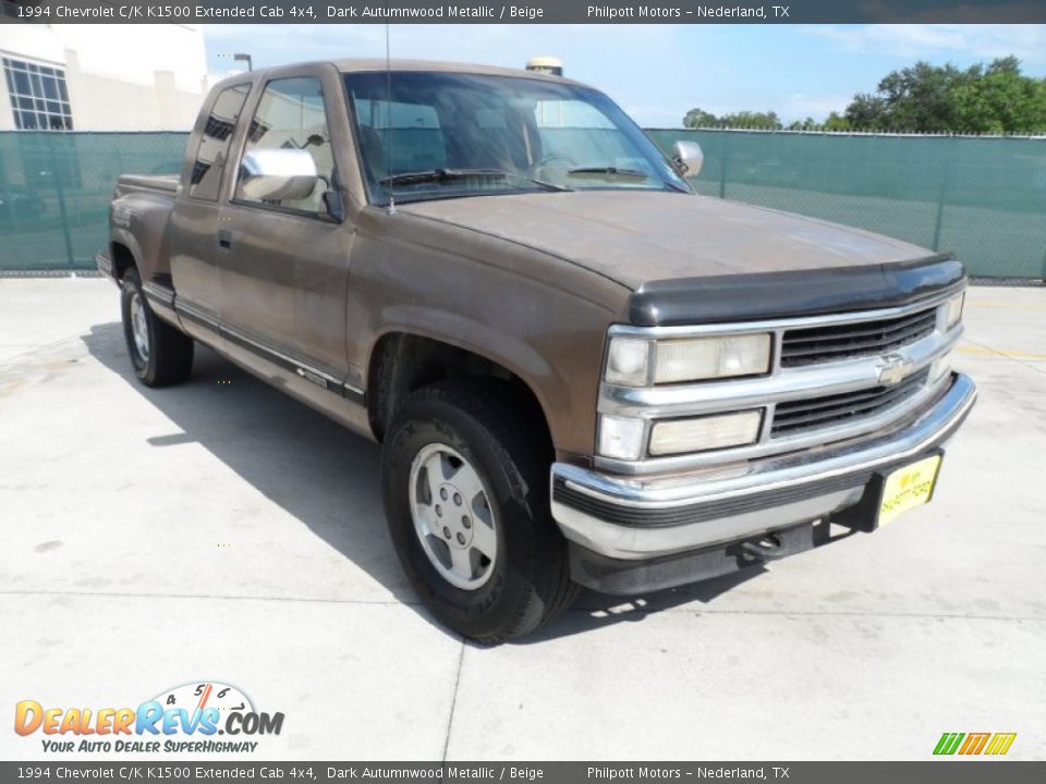1994 Chevrolet C/K K1500 Extended Cab 4x4 Dark Autumnwood Metallic / Beige Photo #1
