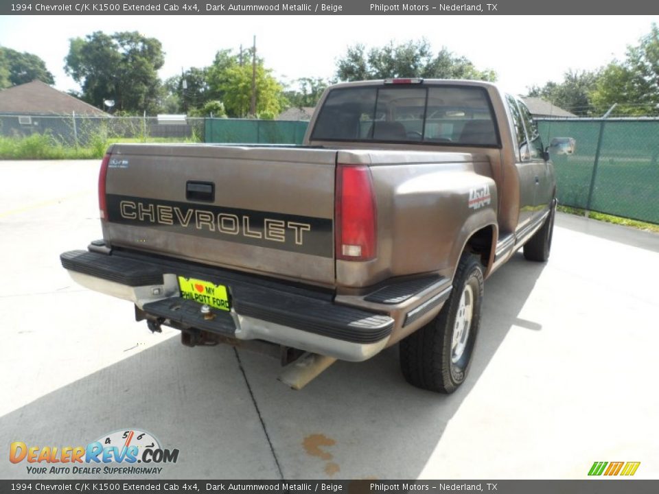 1994 Chevrolet C/K K1500 Extended Cab 4x4 Dark Autumnwood Metallic / Beige Photo #3