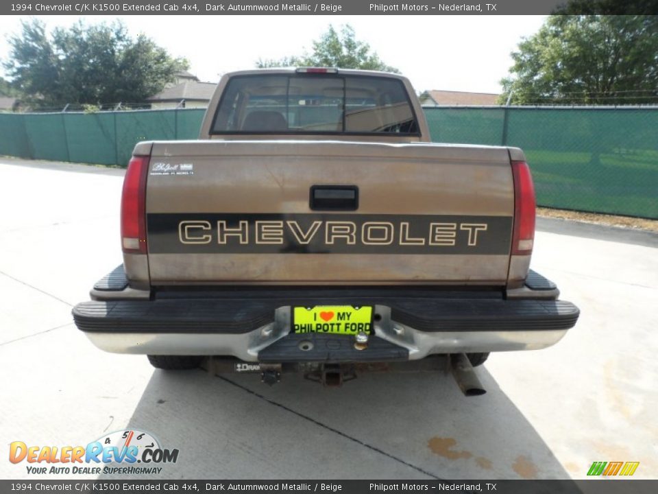 1994 Chevrolet C/K K1500 Extended Cab 4x4 Dark Autumnwood Metallic / Beige Photo #4