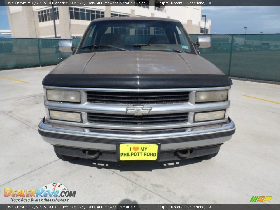 1994 Chevrolet C/K K1500 Extended Cab 4x4 Dark Autumnwood Metallic / Beige Photo #8