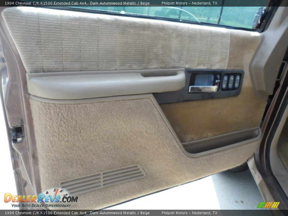 1994 Chevrolet C/K K1500 Extended Cab 4x4 Dark Autumnwood Metallic / Beige Photo #10