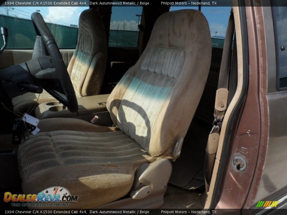 1994 Chevrolet C/K K1500 Extended Cab 4x4 Dark Autumnwood Metallic / Beige Photo #11