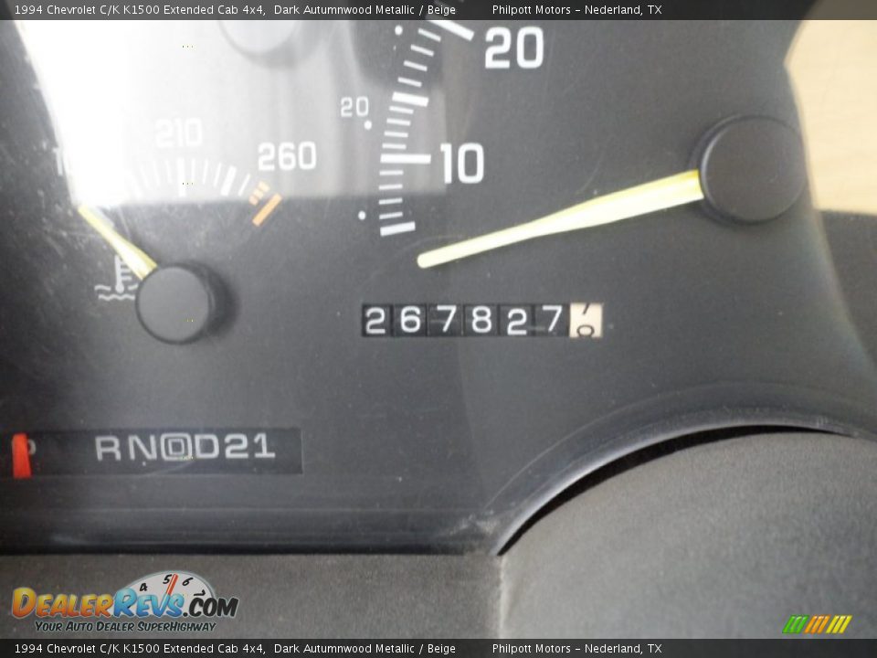 1994 Chevrolet C/K K1500 Extended Cab 4x4 Dark Autumnwood Metallic / Beige Photo #16