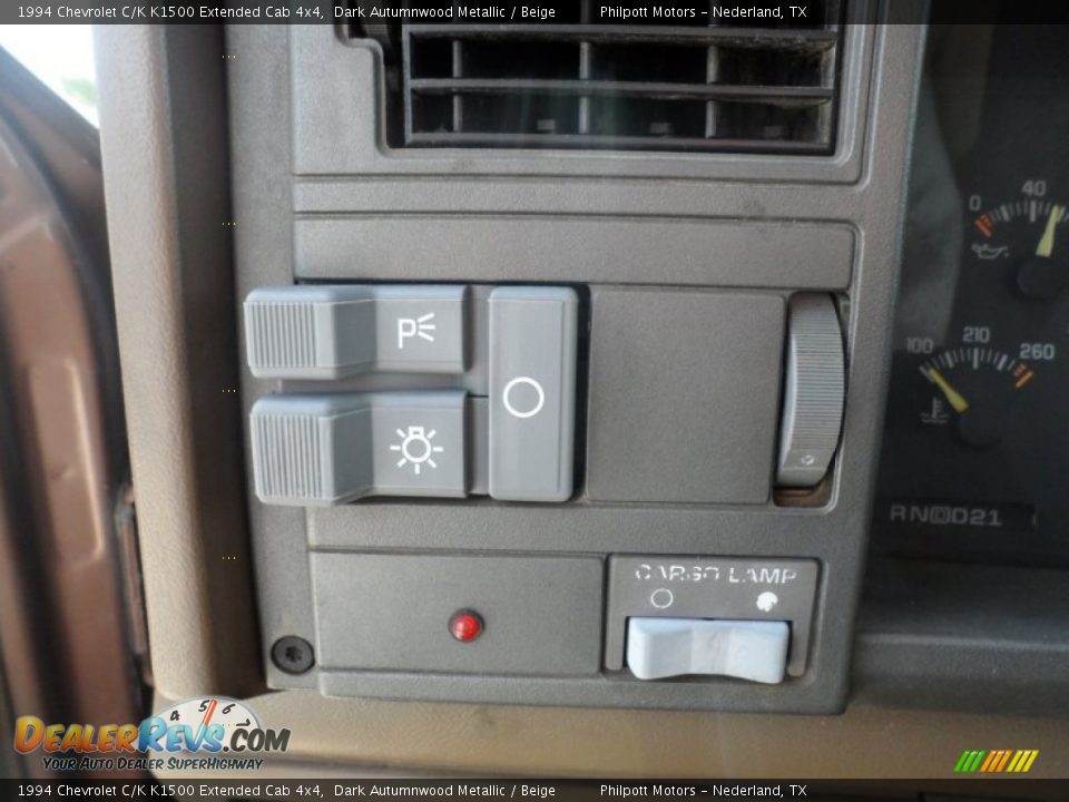 1994 Chevrolet C/K K1500 Extended Cab 4x4 Dark Autumnwood Metallic / Beige Photo #17