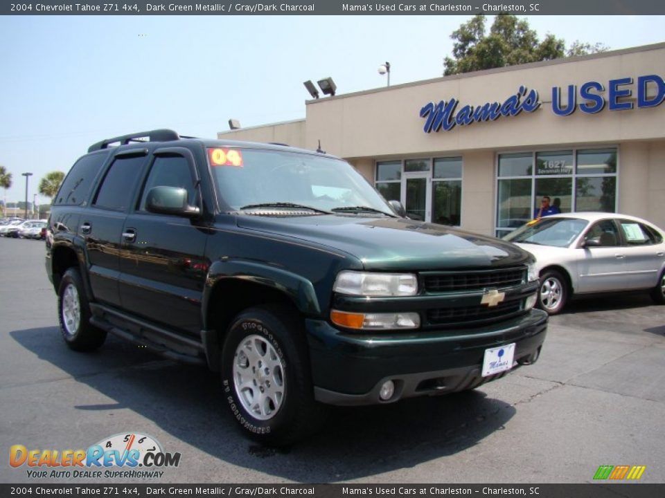 2004 Chevrolet Tahoe Z71 4x4 Dark Green Metallic / Gray/Dark Charcoal Photo #2