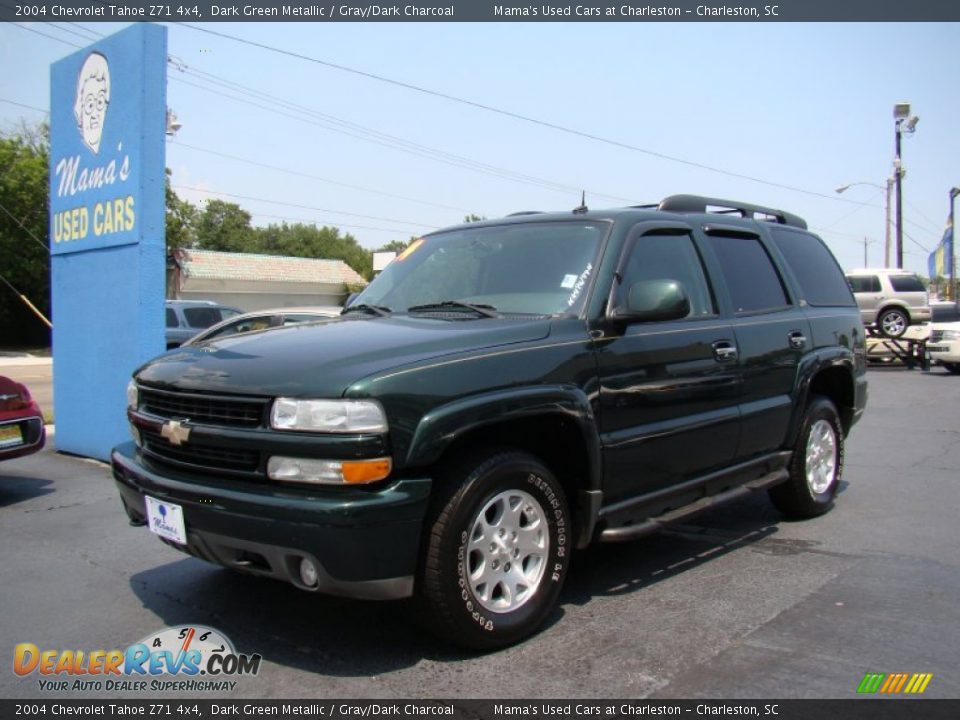 2004 Chevrolet Tahoe Z71 4x4 Dark Green Metallic / Gray/Dark Charcoal Photo #4