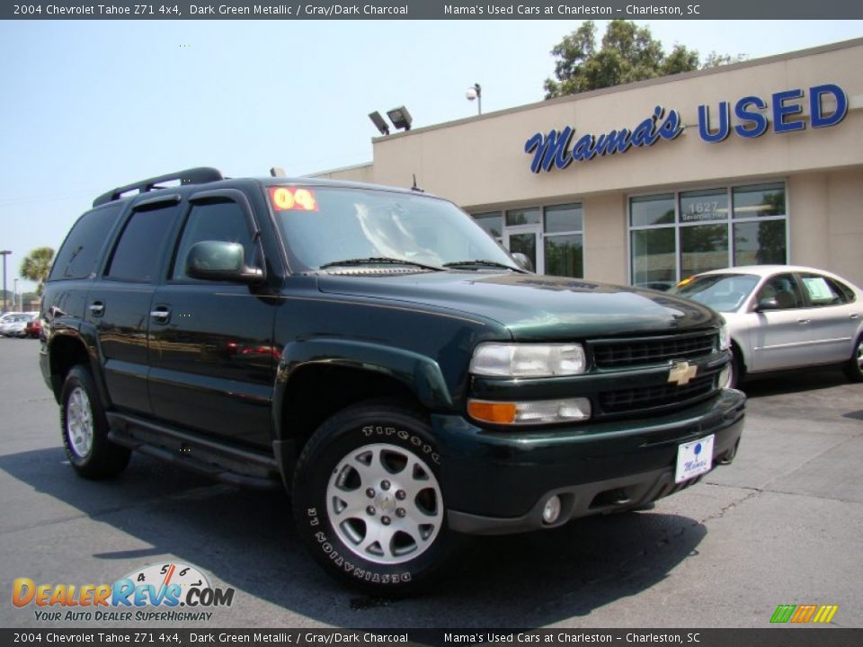 2004 Chevrolet Tahoe Z71 4x4 Dark Green Metallic / Gray/Dark Charcoal Photo #33