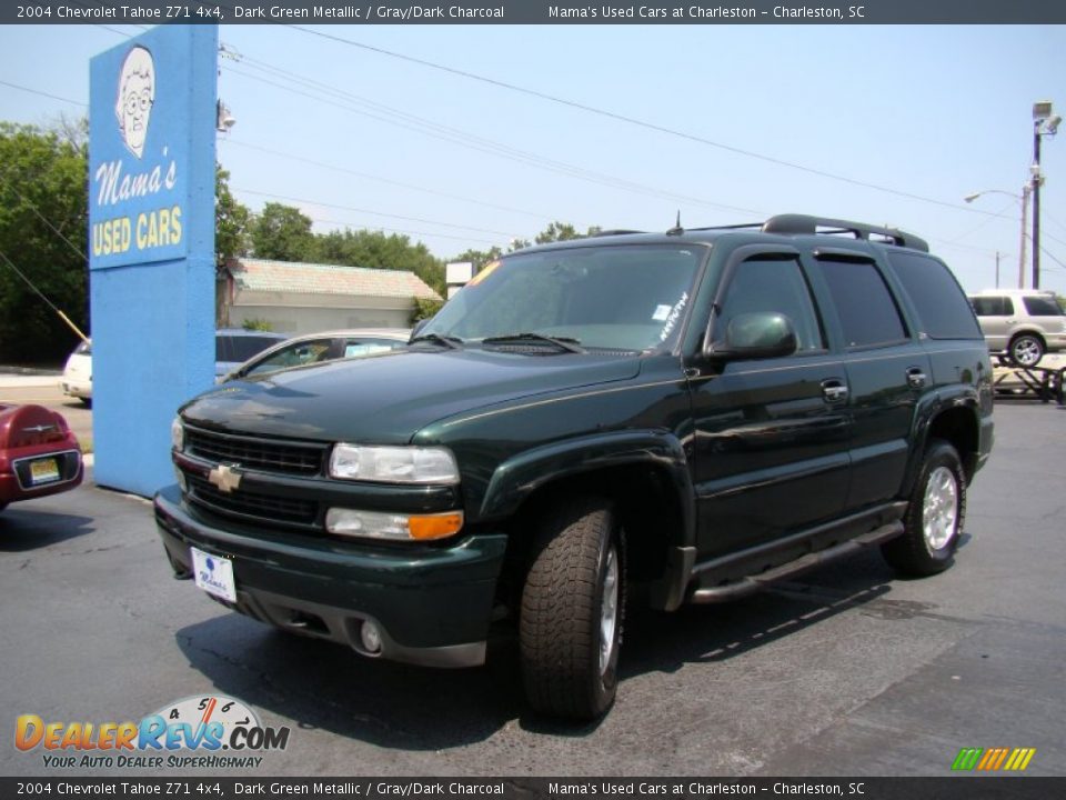 2004 Chevrolet Tahoe Z71 4x4 Dark Green Metallic / Gray/Dark Charcoal Photo #34