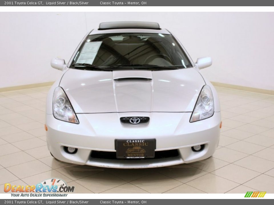 2001 Toyota Celica GT Liquid Silver / Black/Silver Photo #2