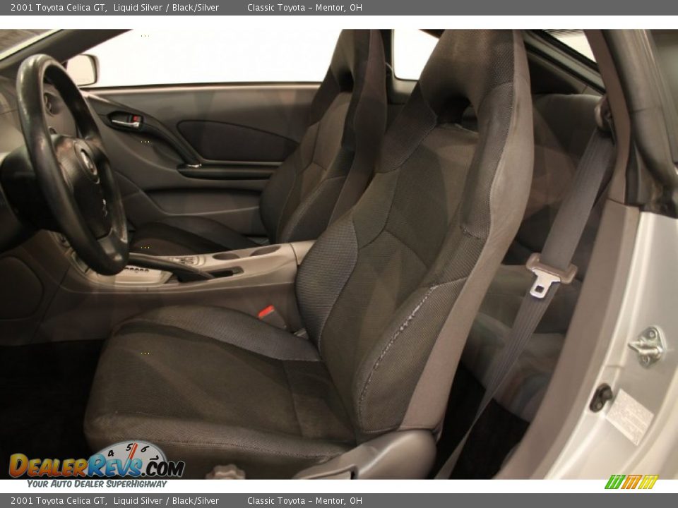 Black/Silver Interior - 2001 Toyota Celica GT Photo #9