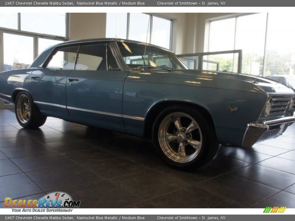 1967 Chevrolet Chevelle Malibu Sedan Nantucket Blue Metallic / Medium Blue Photo #3