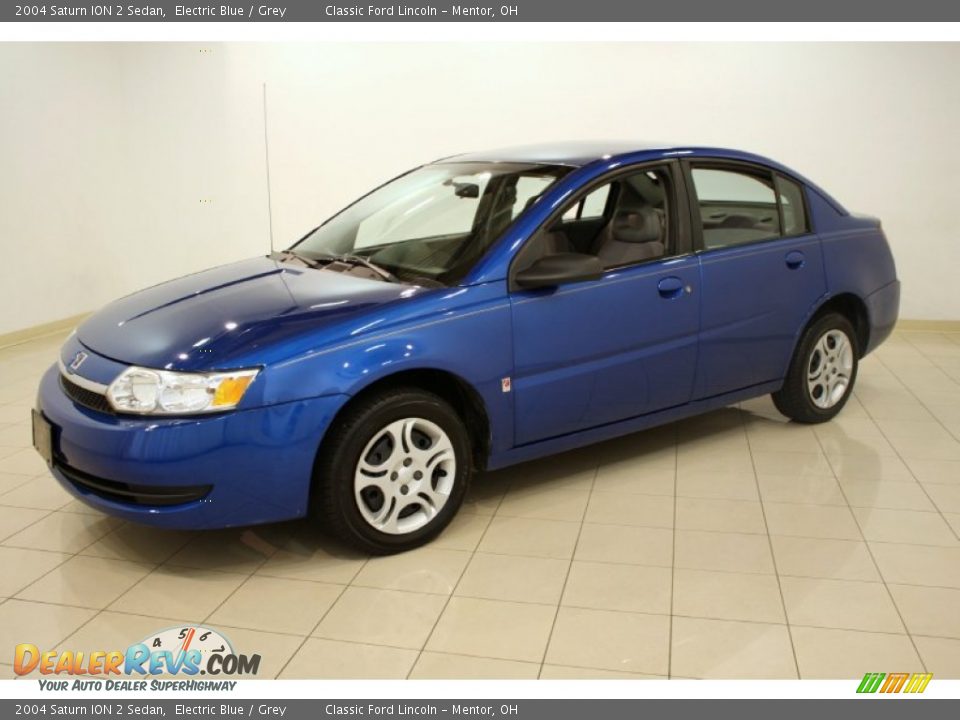 2004 Saturn ION 2 Sedan Electric Blue / Grey Photo #3